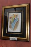 #19 - Tarkay - Orig, Unititled # 26, Watercolor. Measures 21 by 26 framed, image is 10 by 13.
Tarkay created a new form of art, and his rich, sensuous palette and bold modernistic use of composition became as style that captured the imagination of the world.
