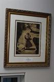 #34 - Norman Rockwell - LITHOGRAPH - The Grotto, 2/200. Measures 36 by 30 framed and the image is 26 by 20.
Pictures by Norman Rockwell were recognized and loved by almost everybody in Americas in the 40s to 80s. The cover of The Saturday Evening Post was his showcase for over 40 years.
