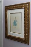 #13 - Erte - Premier Lithograph in color on Arches paper, 95/300. Measures 28 by 24 framed and the image is 10.5 by 7 5.
Russian-born, Romain de Tirtoff, who called himself Erte, was one of the foremost fashion and stage designers of the early 20th century. He pursued his craft for almost 80 years. Erte is now unchallenged for the title of "the father of Art Deco".
