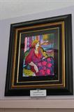 #36 - Patricia Govezensky - Orig - Untitled #1697. Measures 24 by 28 framed and the image is 14 by 18.
Patricia On Patricia
"For me painting is a means through which I find expression of life's joy and fulfillment, and I believe art, more than merely being a means of expression itself, also serves as a medium to help us to make peace with our lives through positive and enthusiastic sentiments and regard for the brighter aspects of our existence, escaping form protest, cynicism and selfishness."