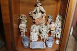 group of bisque Occupied Japan figurines