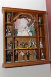 Wizard of Oz collection sculptures in display case