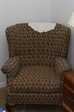 antique wing chair circa 1920's, reupholstered