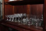 Princess House glasses and other assorted crystal.
