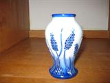 small Moordroft vase with blue flowers