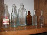 mix of old bottles