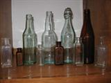 old medium and small bottles