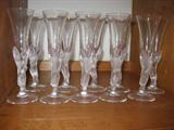 House of Faberge - 10 small kissing dove champagne flutes