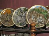 Wildlife collector plates (12), one of several such collections such as a Gone With The Wind series of collector plates and other individual plates such as Avon Christmas plates and other rare Avon plates as well as Silver Screen Icon plates featuring Clark Gable and Katherine Hepburn