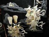 Black laquer and mother of pearl screen
