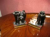 Dog and cat Occupied Japan small vases