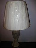 one of two crystal lamps with shades