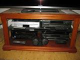 TV stand with glass shelf