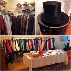 Mens Clothing (M-XL), Women's Clothing (16-22W), Vintage Top Hat