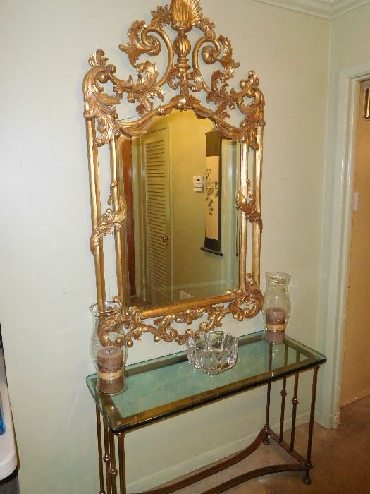 One of several ornate mirrors