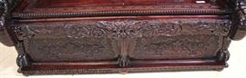  — O R N A T E  —

ANTIQUE Solid Hard Wood Hand Carved and Ornate Asian Lift Seat Hall Bench

approximately 51"h x 58"w x 24"d 