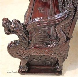  — O R N A T E  —

ANTIQUE Solid Hard Wood Hand Carved and Ornate Asian Lift Seat Hall Bench

approximately 51"h x 58"w x 24"d 