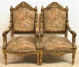  — B E A U T I F U L —

ANTIQUE French 5 Piece Carved Gold Gilt Parlor Set 