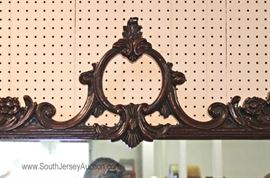 BEAUTIFUL – 10 Piece Burl Mahogany Highly Carved & Ornate Swan Bedroom Set with Full Size Bed with Rails 