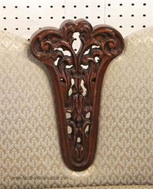 BEAUTIFUL – 10 Piece Burl Mahogany Highly Carved & Ornate Swan Bedroom Set with Full Size Bed with Rails 
