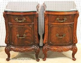 BEAUTIFUL – 10 Piece Burl Mahogany Highly Carved & Ornate Swan Bedroom Set with Full Size Bed with Rails 