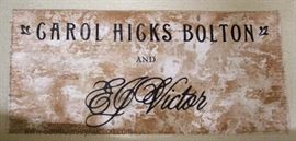Country Distressed Upholstered Living Room Sofa  by “Carol Hicks Bolton and EJ Victor” 