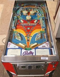  — W O R K I N G —

VINTAGE Ball's Night Rider Pinball Machine in Working Condition with Paperwork

Located Inside – Auction Estimate $700-$1500 