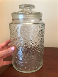 Cut Glass Floral Canister, perfect for the vintage inspired pantry