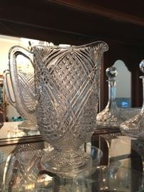 Cut Glass water pitcher 