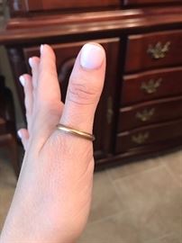 Ring: Men's Wedding Band Antique 14k