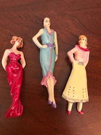 Lot: Pins, Wooden Painted ERA Ladies