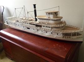 9 incredible handmade model boats including military ships. 
3-4 weeks worth of work on each boat/ship, a few took 3 months each to build.
Several have motors, incredible detail. MUST SEE THESE IN PERSON! SO NEAT!