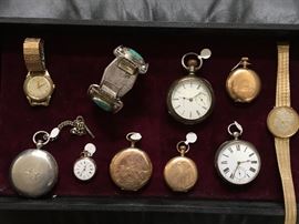 Large collection of pocket watches & wrist watches
Nice men's Longines wrist watches