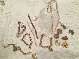  Gold Charm Bracelets and Charms