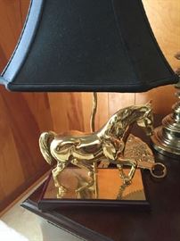 Brass Horse Lamp