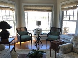 Pair of Edward Ferell Plantation Chairs and Other Furnishings