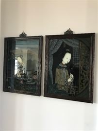 Pair of Reverse Paintings 