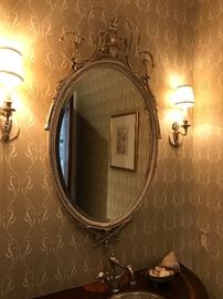 Silver Gilt Mirror  42" H  x 25" W