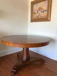 Cherry Pedestal Table by Ralph Lauren top as is 4ft Diam