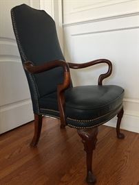 Several Leather Desk Chairs swivel also