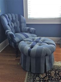 Slipper Chair and Otto on Casters