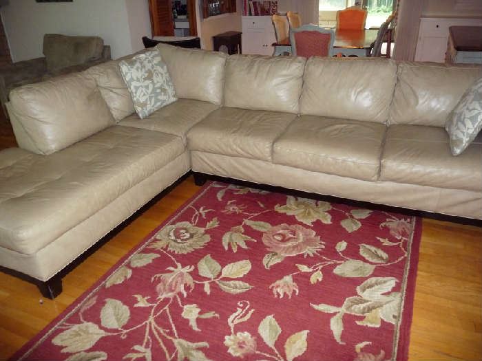 SECTIONAL, AREA RUG