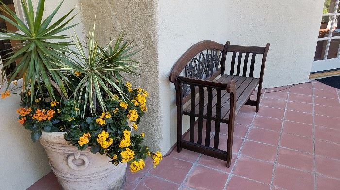 Patio Benches & Plants