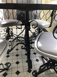 Close up of Wrought Iron Base