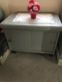 Vintage Painted Wood Cabinet
