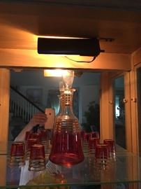 Vintage Bar set with Carafe & Glasses