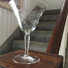 Vintage Crystal Wine Glasses