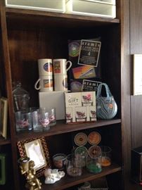 Aramis Grand Hotel and other speciality designer mugs, glasses and collectibles; most new with original boxes.