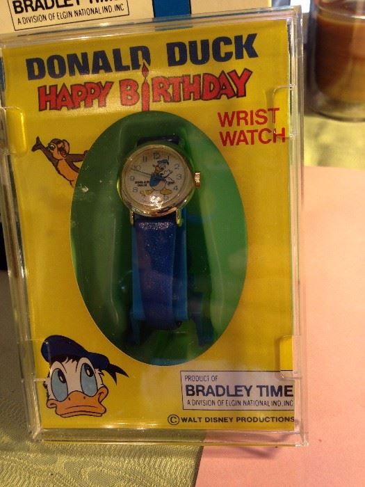 Vintage Donald Duck Birthday Wrist Watch New with Box