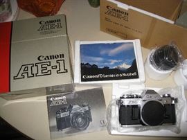 Canon AE-1 camera in original package